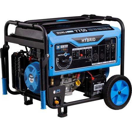 PULSAR Portable Generator, Gasoline/Liquid Propane, 6,250 W/6,000 W Rated, 7,750 W/7,500 W Surge, 52 A A PG7750BCO